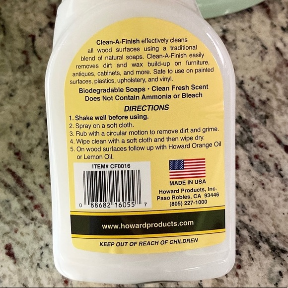 New Howard Clean A Finish Spray - Picture 2 of 2